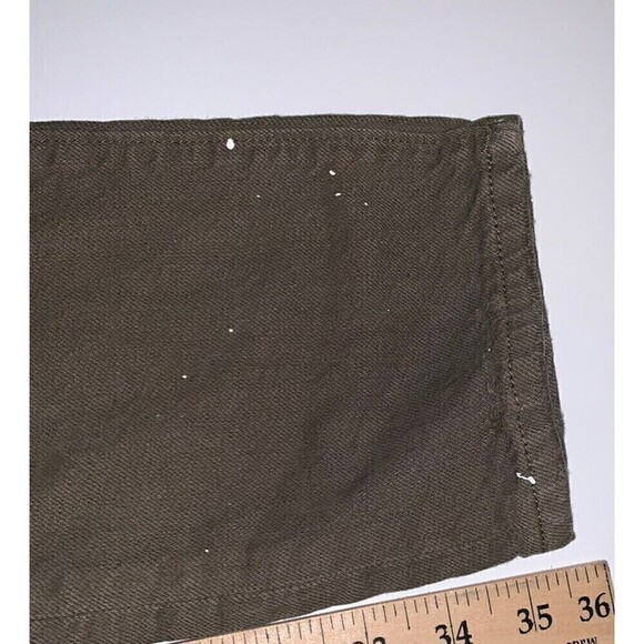 𝅺TRUE Religion Woman’s Jeans Size 26 Boyfriend Slim Mid rise Audrey Green Paint - Picture 4 of 10